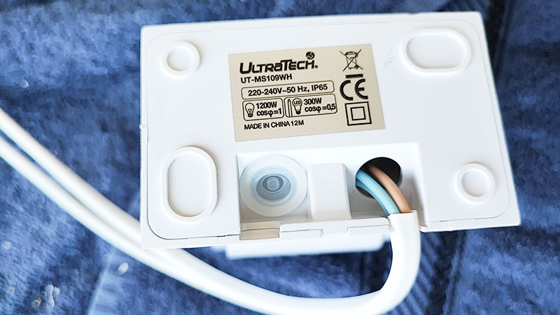 Ultratech UT-MS109WH mozgásérzékelő vezetékek kivezetése