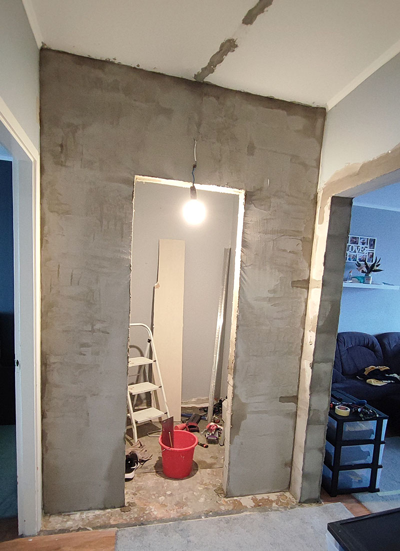 Ytong válasz fal hálózva és vakolva